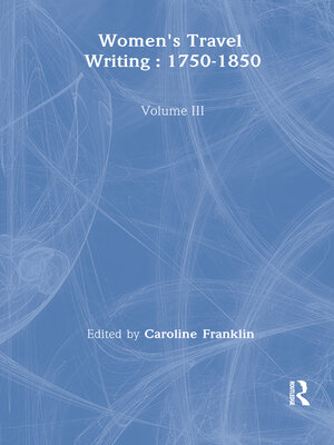 cover image of Womens Travel Writing 1750-185